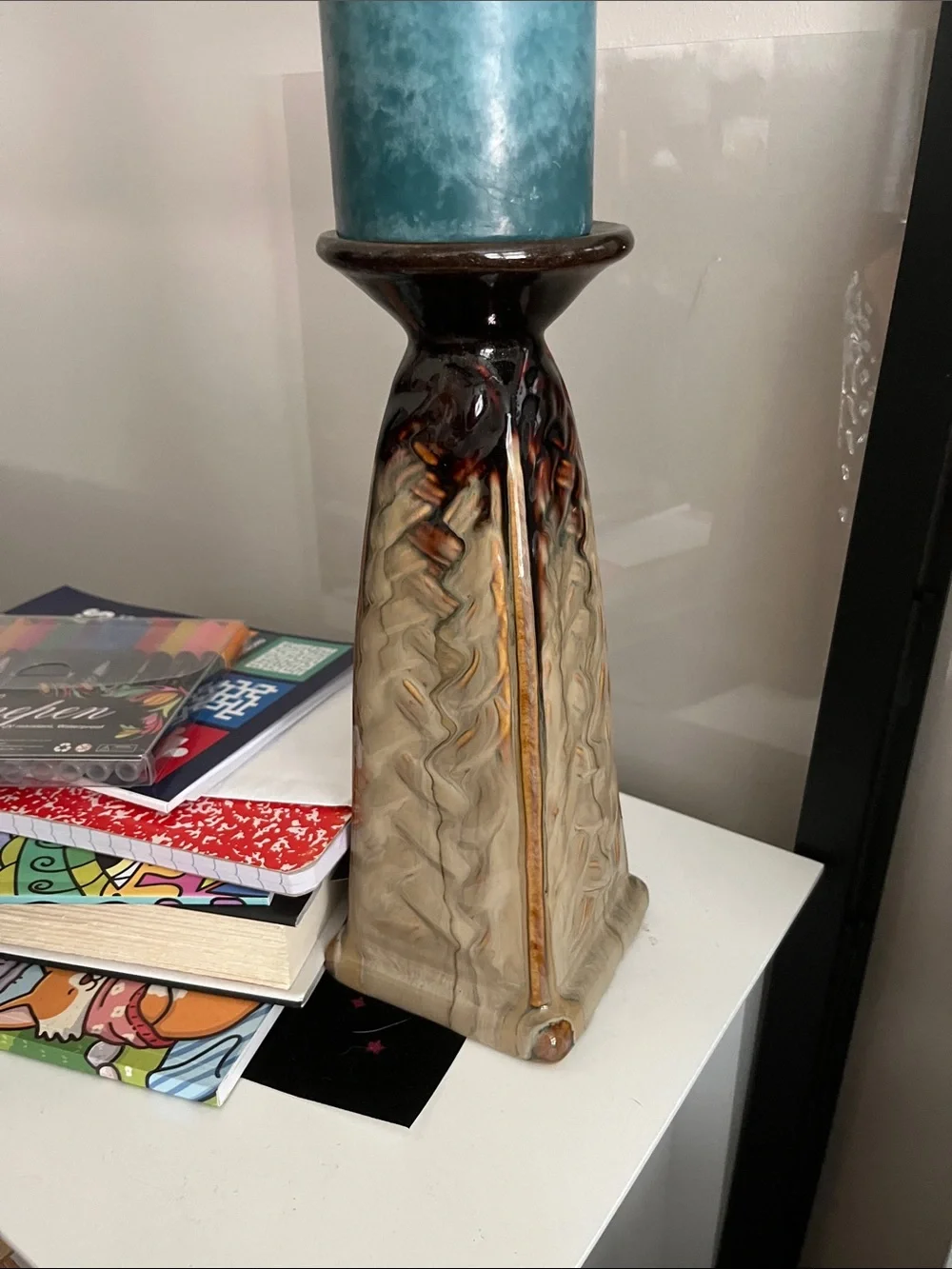 Vintage candle holder ceramic